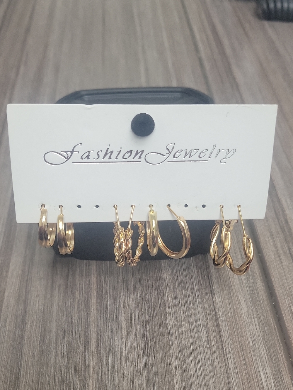 Fashion Jewelry Gold-Tone Mixed Hoop Earring Set